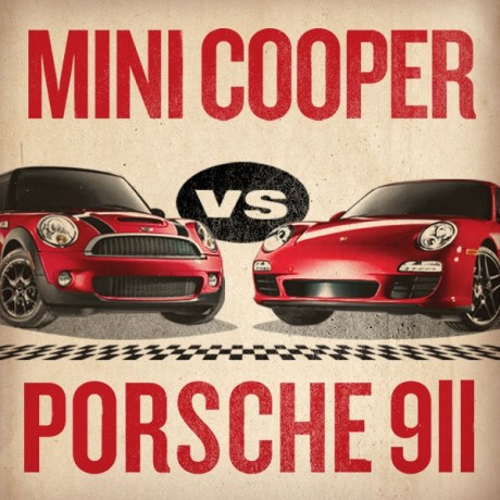 Mini vs Porsche в стиле Рокки Mini vs Porsche в стиле Рокки