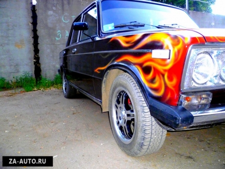 Тюнинг ВАЗ 2106 : Огненный череп