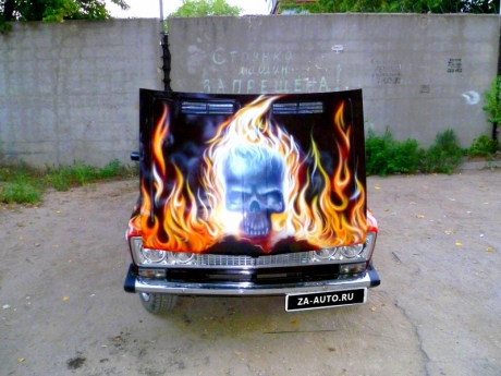 Тюнинг ВАЗ 2106 : Огненный череп