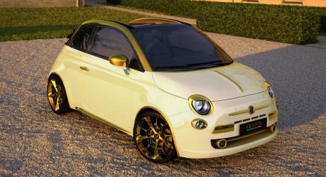 Fiat 500C La Dolce Vita Gold and Diamonds by Fenice Milano