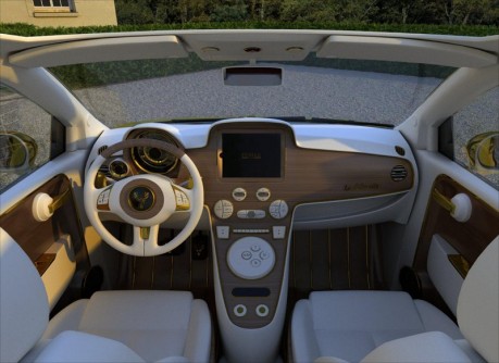 Fiat 500C La Dolce Vita Gold and Diamonds by Fenice Milano