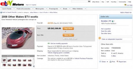 Extra Terrestrial Vehicle Lamborghini Door