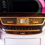 бронированный мерседес с-класса с розовым салоном