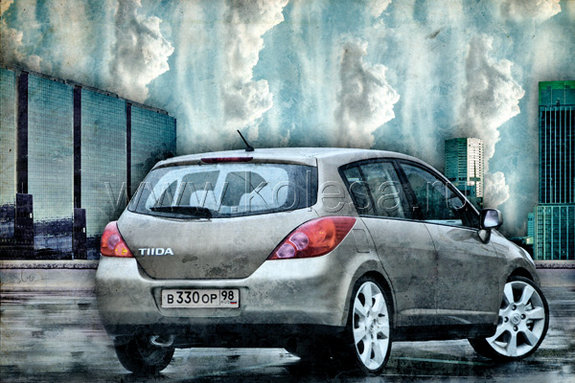 Nissan Tiida фотодизайн Alex Strekal