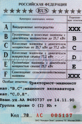 Для работы на экскаваторе нужны специальные права