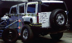 Боковой краш-тест Hummer H3