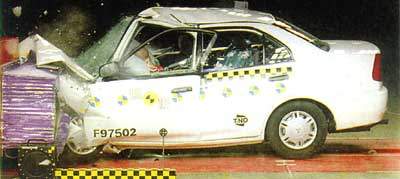 Краш-тест Mitsubishi Lancer