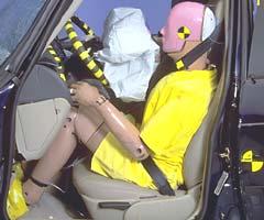 The driver's survival space was maintained reasonably well, although there was too much upward movement of the steering wheel and some buckling of the roof rail.